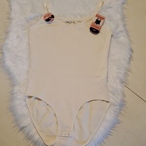 New Shapermint Essentials Beige Scoop Neck Bodysuit Spaghetti Strap Size 2X